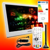 Lenco TFT-1028 WS tragbarer DVB-T2 HD 12V/230V Fernseher, EEK E (A - G)